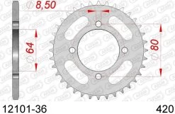 AFAM Tandwiel Achterzijde Staal 36T - 420
