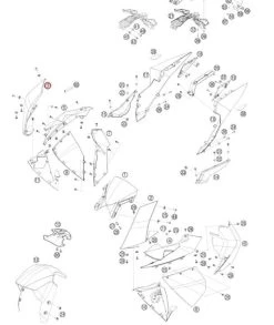 KTM FR.FAIR.UP.DEEL Rechts Zwart RC8